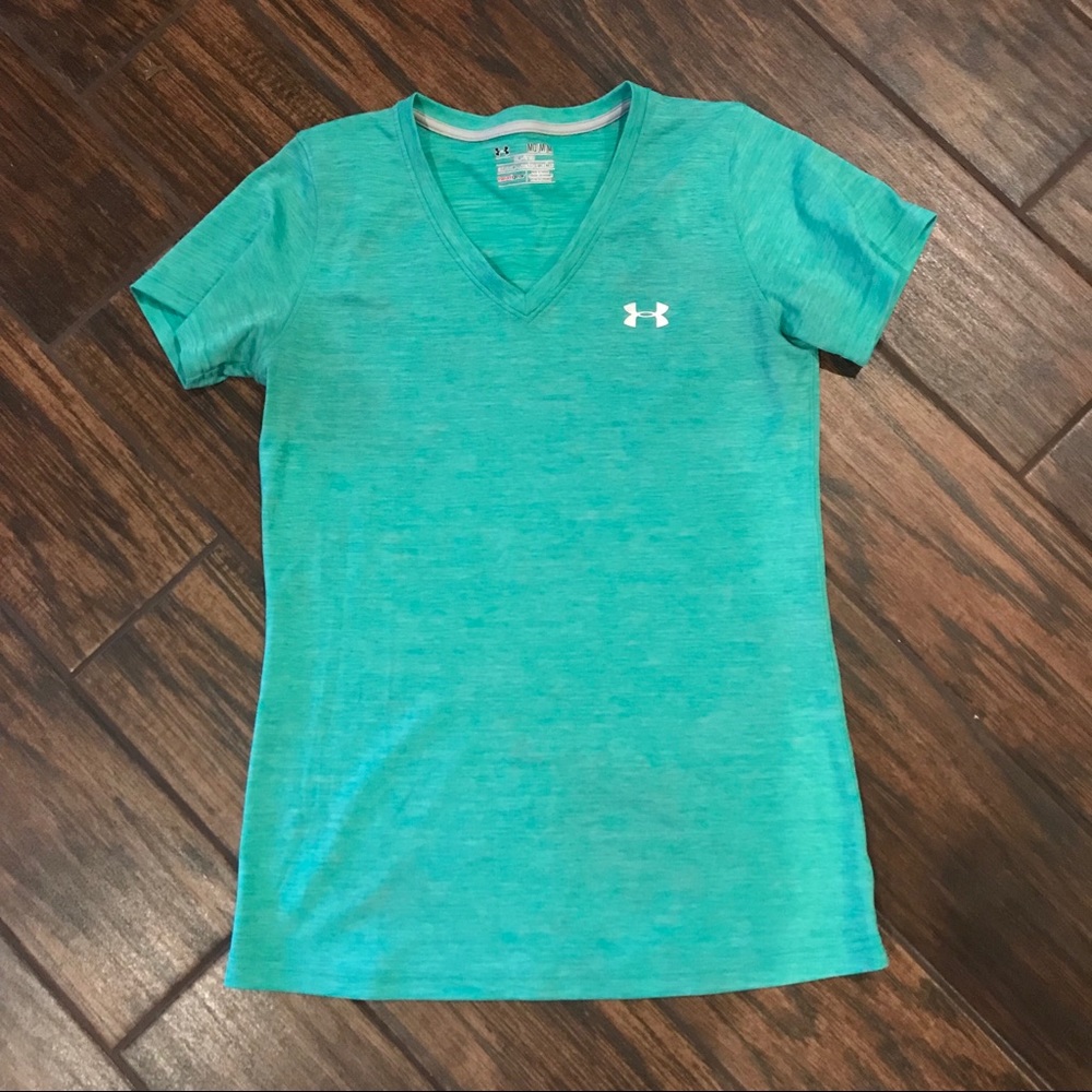 Green Under Armour Workout Top